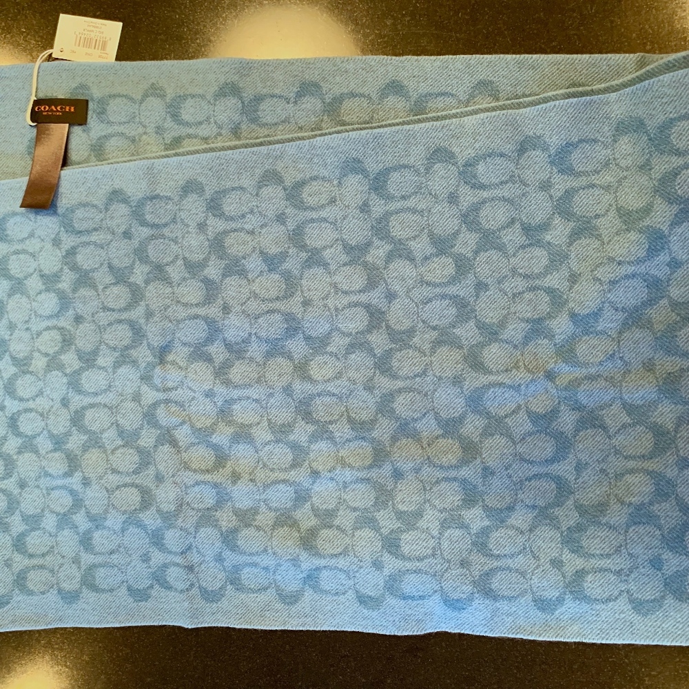 Coach Blue Signature C Muffler Scarf